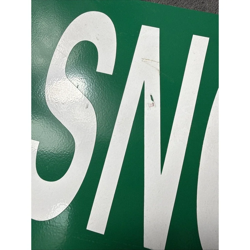Vintage Green Metal Street Sign Snowbabies St Heavy Duty Custom Wall Decor 24